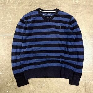 American Eagle Striped Sweater Women's Size M Y2K Vintage Hollister Grunge Fairy